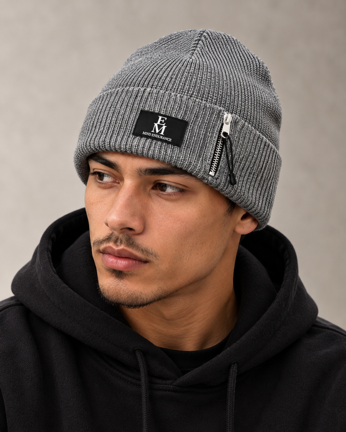Mind Endurance | Signature Cotton Zipper Beanie